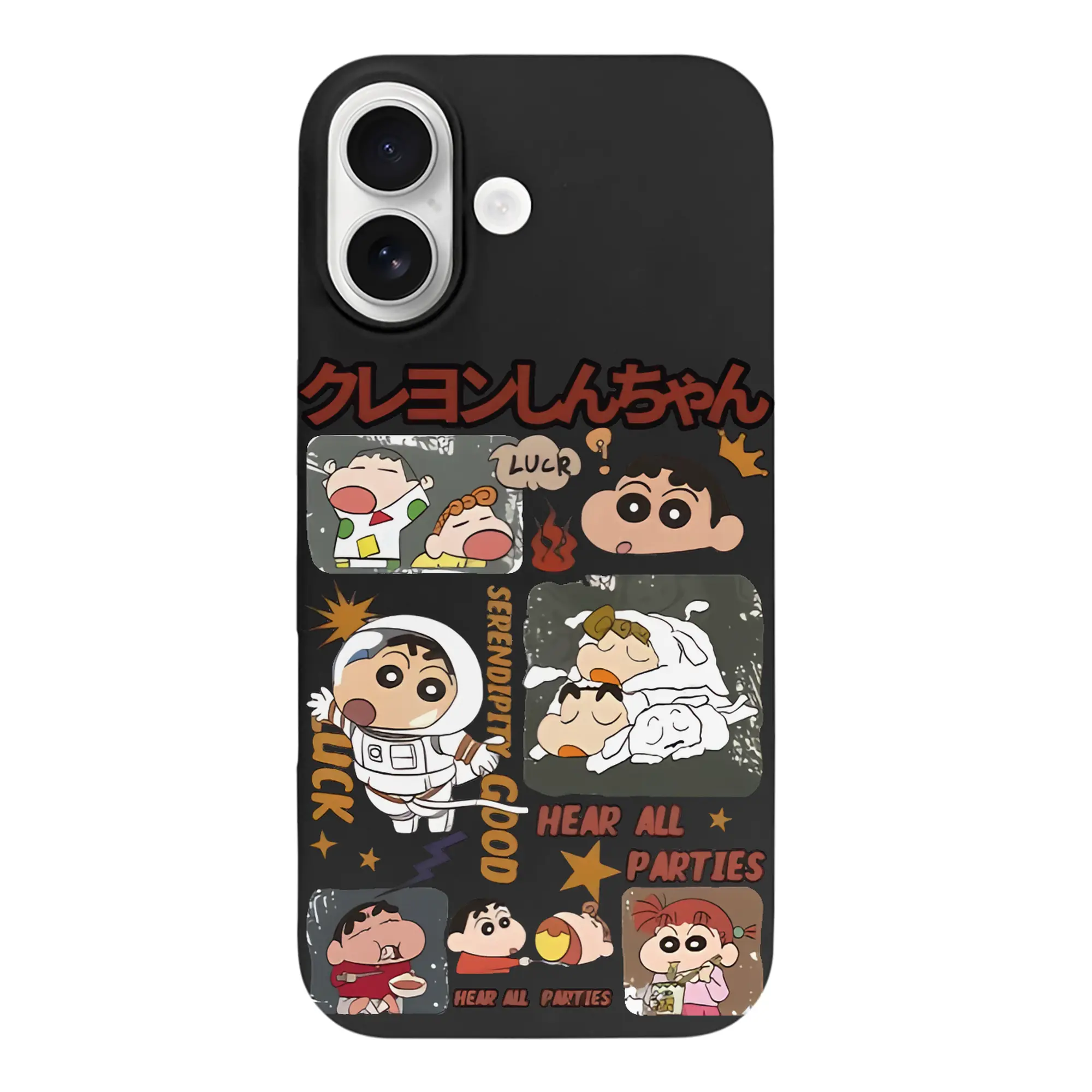 クレヨンしんちゃん グッズ 野原 しんのすけ - iPhone 17 シリーズ シリコンケース 薄型 耐衝撃 指紋防止 ソフトタッチカバー 精密フィット 傷防止 保護ケース iPhone 17/17 Air/17 Pro/17 Pro Max 対応